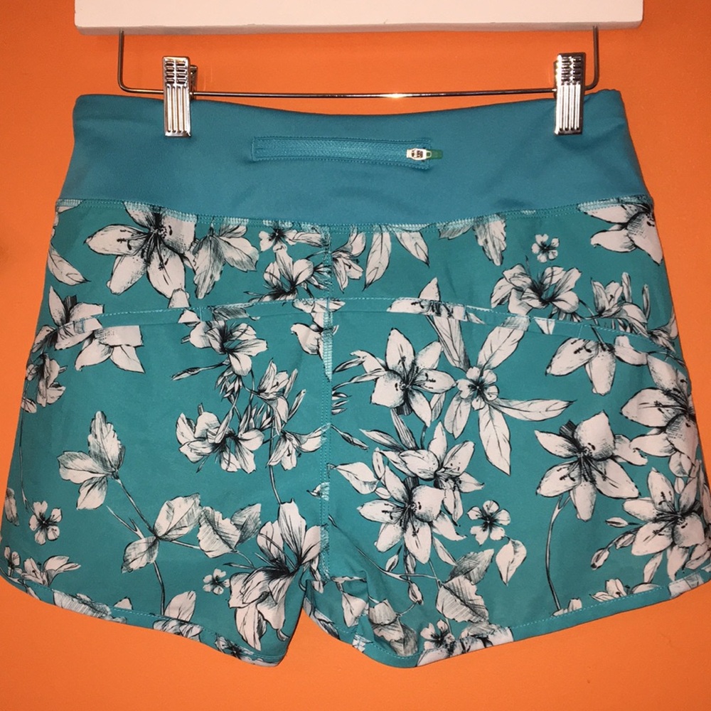 Reel Legends Teal Floral Rash Guard Swim Set XS/S 2/4 2 Piece Athletic Swimsuit - Picture 6 of 17